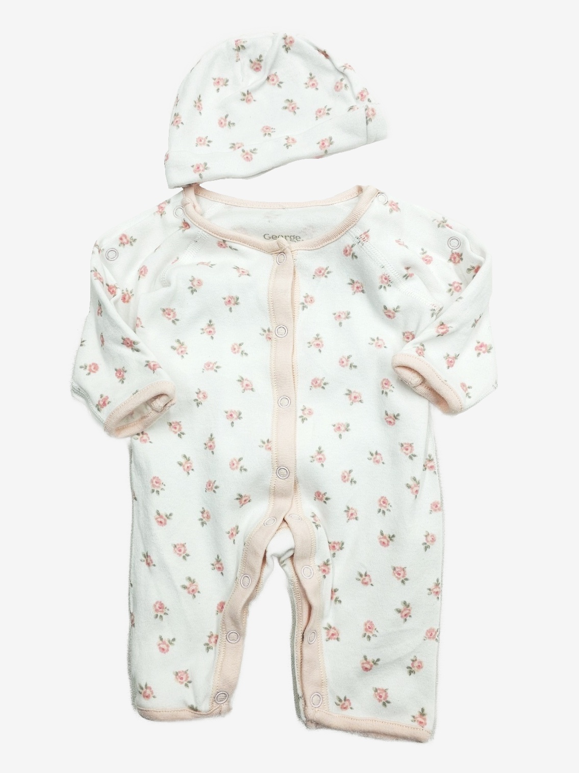 N-11740958.jpg Bavlněný overal + čepička George - Obrázek 1