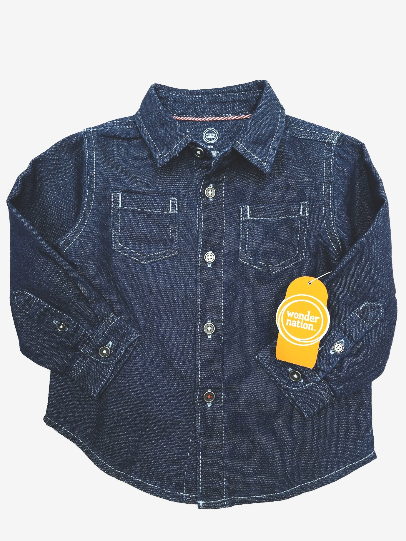 N-10428680.jpg Nová denim košile Wonder Nation - Obrázek 1